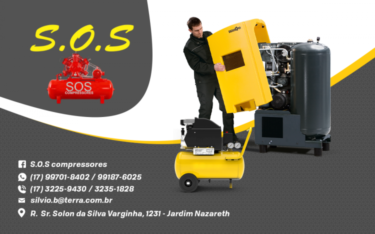  S.O.S Compressores e Máquinas Cedral  - Área 17 - Seu guia de empresas em São José do Rio Preto e região.