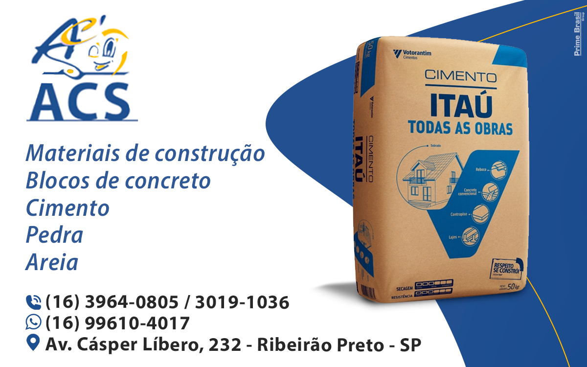 ACS Materiais de Construção Ribeirão Preto - Área 17 - Seu guia de empresas em São José do Rio Preto e região.
