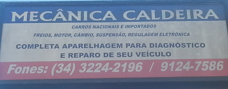 Auto Mecânica e Peças Caldeira - Auto Mecânica em Uberaba-MG - Área 17 - Seu guia de empresas em São José do Rio Preto e região.