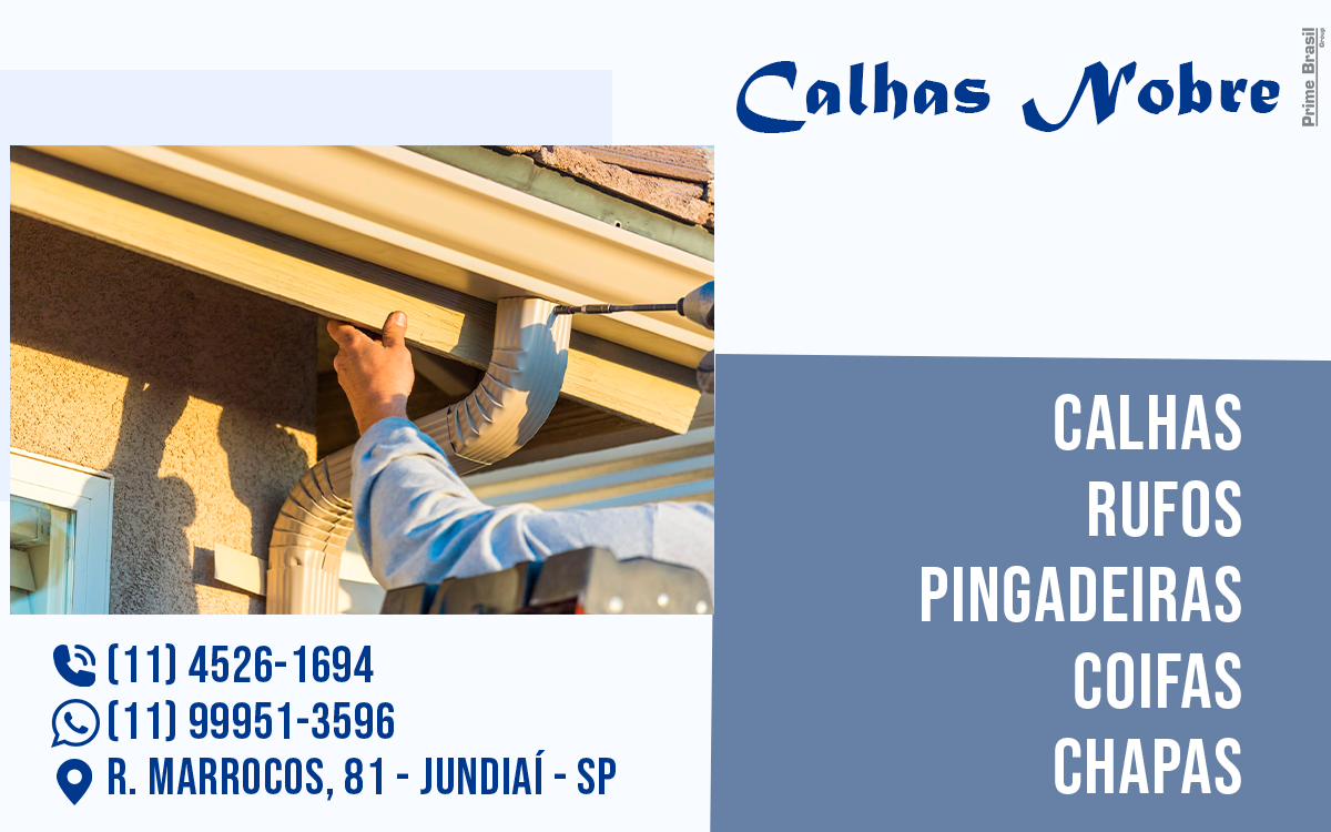 Calhas Nobre - Calhas e Rufos em Cajamar-SP - Área 17 - Seu guia de empresas em São José do Rio Preto e região.