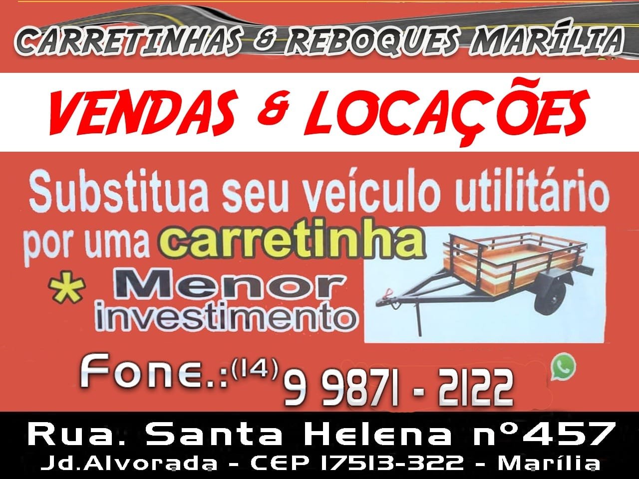 Carretinhas e Reboques Marília - Venda de Carretinhas em São José do Rio Preto-SP - Área 17 - Seu guia de empresas em São José do Rio Preto e região.