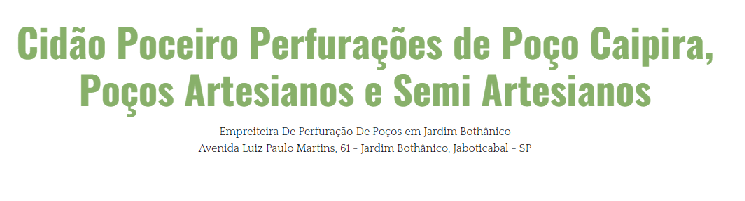 Cidão Poços Artesianos Guariba - Área 17 - Seu guia de empresas em São José do Rio Preto e região.