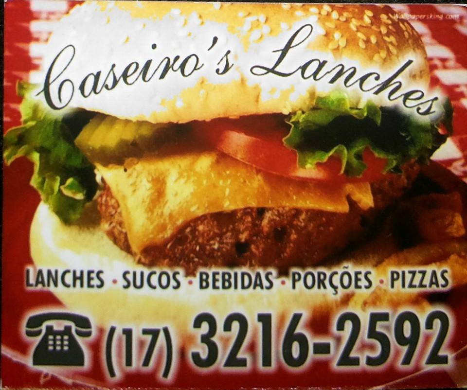 Caseiro Lanches  Lanchonete São Francisco Rio Preto - Área 17 - Seu guia de empresas em São José do Rio Preto e região.