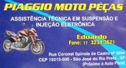 Piaggio Moto Peças - Área 17 - Seu guia de empresas em São José do Rio Preto e região.