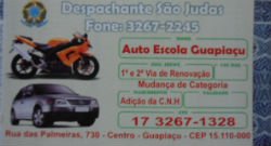 Auto Escola e Despachante Guapiaçu - Área 17 - Seu guia de empresas em São José do Rio Preto e região.