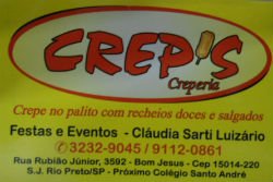 Creps Creperia e Lanchonete - Área 17 - Seu guia de empresas em São José do Rio Preto e região.