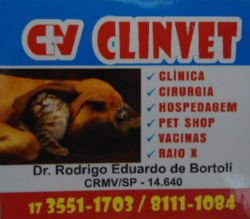 Clinvet Clínica Veterinária em Ibirá - Área 17 - Seu guia de empresas em São José do Rio Preto e região.