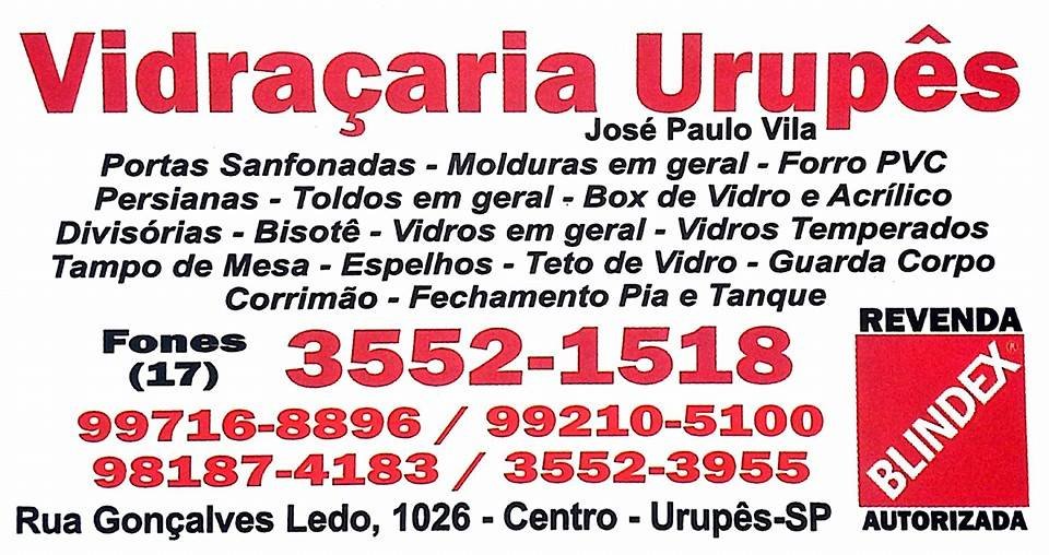 Vidraçaria Blindex  - Área 17 - Seu guia de empresas em São José do Rio Preto e região.