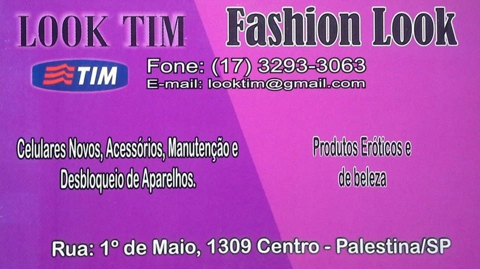 Fashion Look Celulares e Tablets Palestina - Área 17 - Seu guia de empresas em São José do Rio Preto e região.