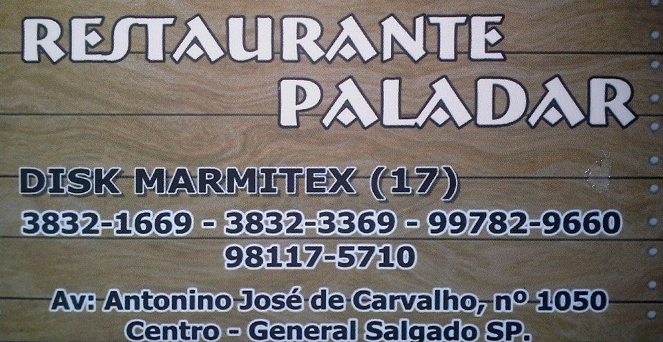 Restaurante Paladar Disk Marmitex General Salgado - Área 17 - Seu guia de empresas em São José do Rio Preto e região.