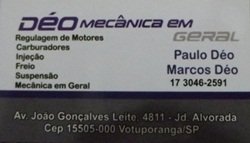 Déo Mecânica - Área 17 - Seu guia de empresas em São José do Rio Preto e região.