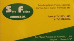Serv Festas Mirassol - Área 17 - Seu guia de empresas em São José do Rio Preto e região.