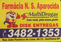Farmácia Nossa Senhora Aparecida - Área 17 - Seu guia de empresas em São José do Rio Preto e região.
