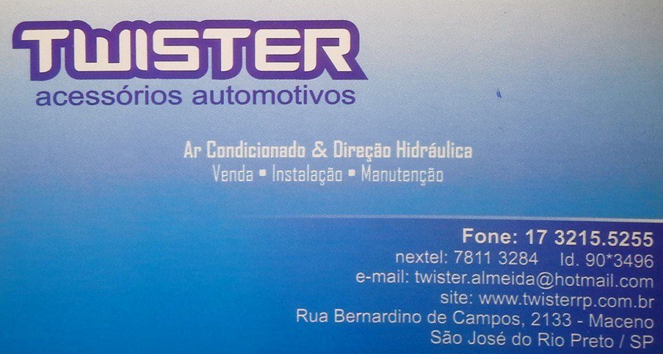 Twister Ar-Condicionado Direção Hidráulica e Acessórios Automotivos São José do Rio Preto - Área 17 - Seu guia de empresas em São José do Rio Preto e região.