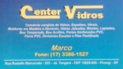Center Vidros - Área 17 - Seu guia de empresas em São José do Rio Preto e região.