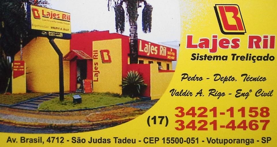 Lajes Ril Laje Votuporanga - Área 17 - Seu guia de empresas em São José do Rio Preto e região.