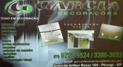 Garcia Decoraçães - Área 17 - Seu guia de empresas em São José do Rio Preto e região.
