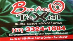 Bom Preço Têxtil - Área 17 - Seu guia de empresas em São José do Rio Preto e região.