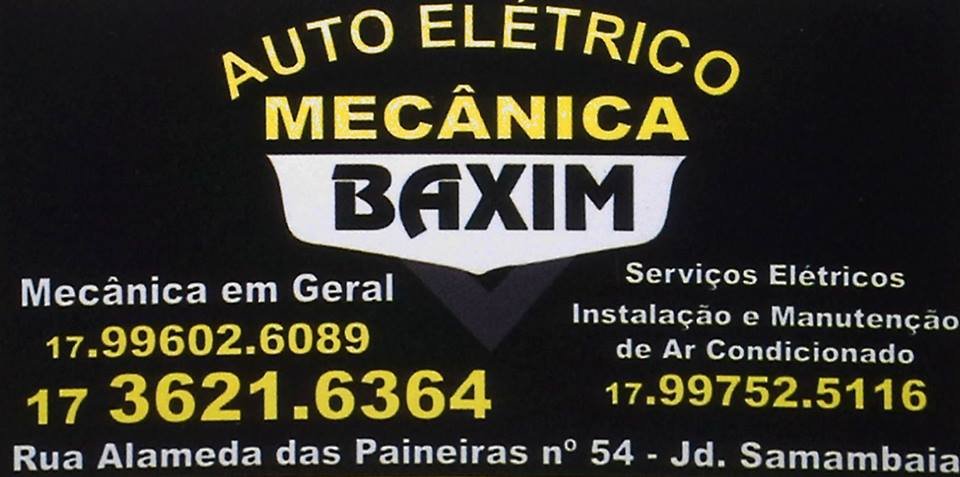 Auto Elétrico Ar-Condicionado & Mecânica Baxim Centro Automotivo Jales - Área 17 - Seu guia de empresas em São José do Rio Preto e região.
