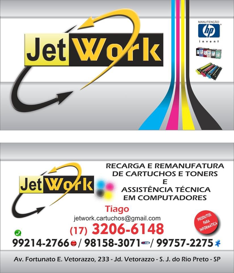 Jet Work Cartuchos Rio Preto - Área 17 - Seu guia de empresas em São José do Rio Preto e região.