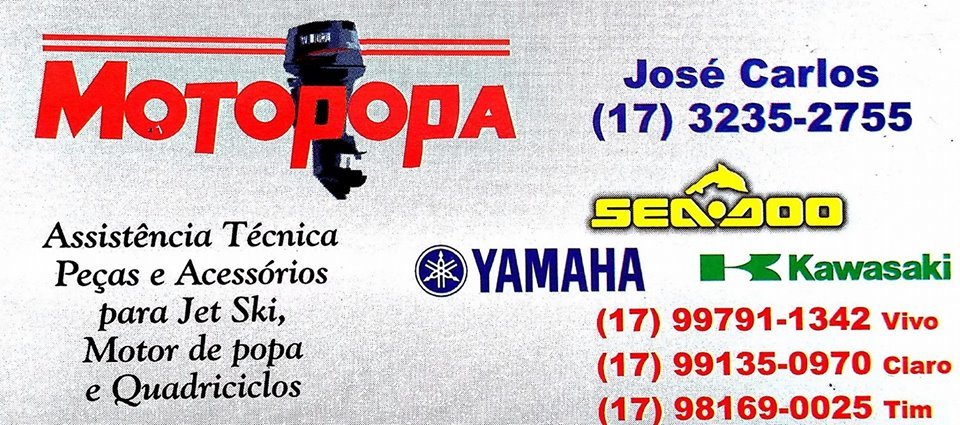Motopopa Motor de Popa e Jet Sky Quadriciclo Rio Preto - Área 17 - Seu guia de empresas em São José do Rio Preto e região.