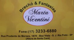Brechó & Fantasias Marta Vicentini - Área 17 - Seu guia de empresas em São José do Rio Preto e região.