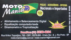 Moto Mania Oficina de Motos São José do Rio Preto - Área 17 - Seu guia de empresas em São José do Rio Preto e região.