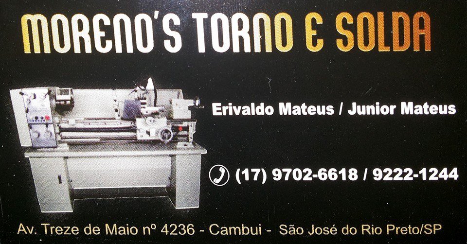 Moreno's Torno e Solda São José do Rio Preto - Área 17 - Seu guia de empresas em São José do Rio Preto e região.