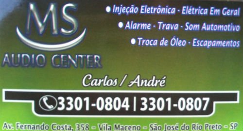 MS Audio Center - Área 17 - Seu guia de empresas em São José do Rio Preto e região.