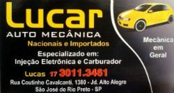 Lucar Auto Mecânica - Área 17 - Seu guia de empresas em São José do Rio Preto e região.