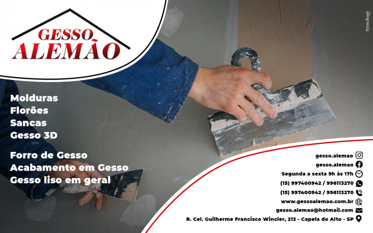 Gesso Alemão Sorocaba - Área 17 - Seu guia de empresas em São José do Rio Preto e região.