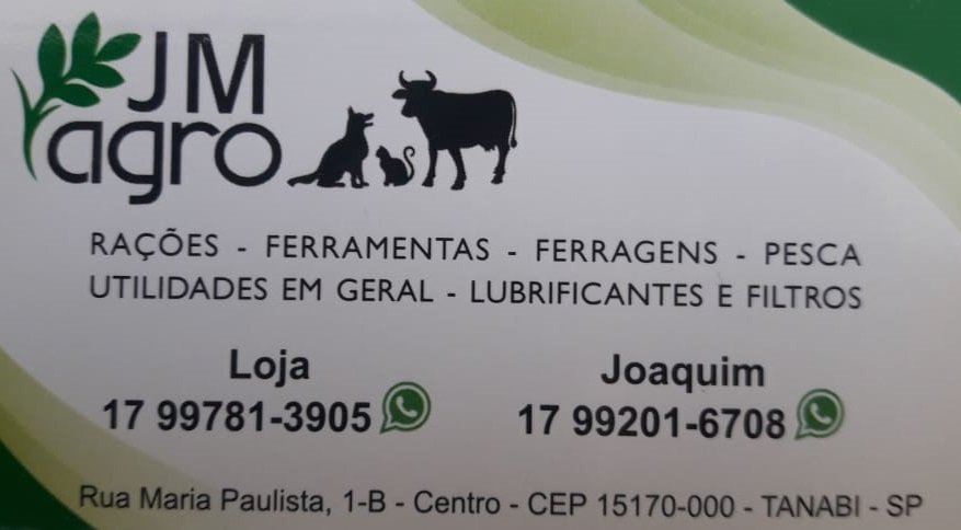 JM Agro - Rações - Ferramentas - Ferragens - Pesca - Lubrificantes e Filtros - Agropecuária em Tanabi  - Área 17 - Seu guia de empresas em São José do Rio Preto e região.