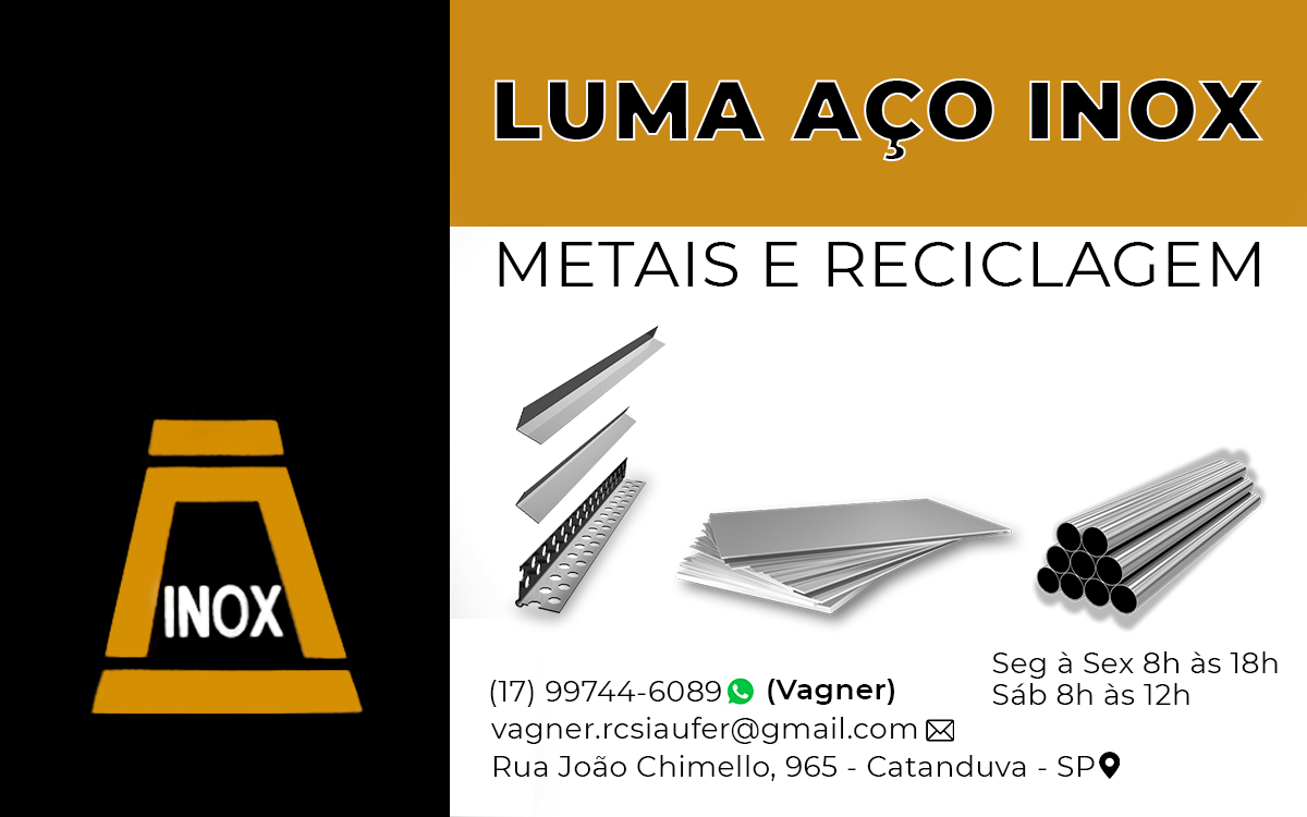 Luma Aço Inox - Aço Inox em Palmares Paulista-SP - Área 17 - Seu guia de empresas em São José do Rio Preto e região.