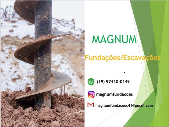 Magnum Fundações - Escavação e Geotécnica em Sumaré-SP - Área 17 - Seu guia de empresas em São José do Rio Preto e região.