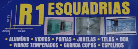 R1 Esquadrias e Vidraçaria Franco da Rocha - Área 17 - Seu guia de empresas em São José do Rio Preto e região.