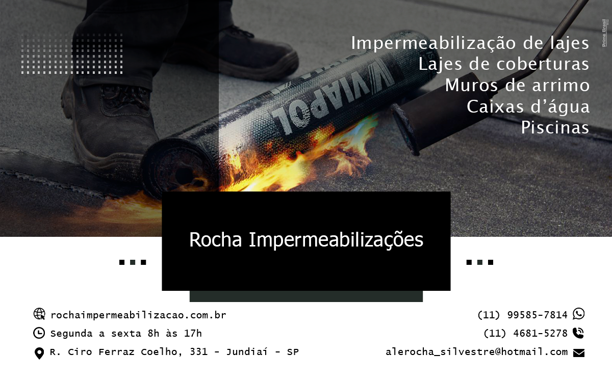 Rocha Impermeabilizações - Impermeabilização em Vinhedo-SP - Área 17 - Seu guia de empresas em São José do Rio Preto e região.