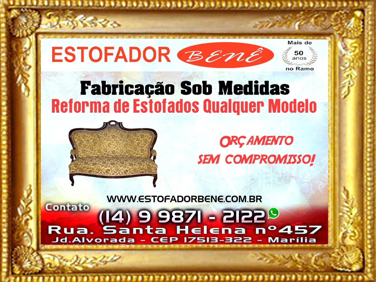 Tapeçaria - Tapeceiro Bene Estofador - Consertos e Reformas de Sofás em Tupã-SP - Área 17 - Seu guia de empresas em São José do Rio Preto e região.