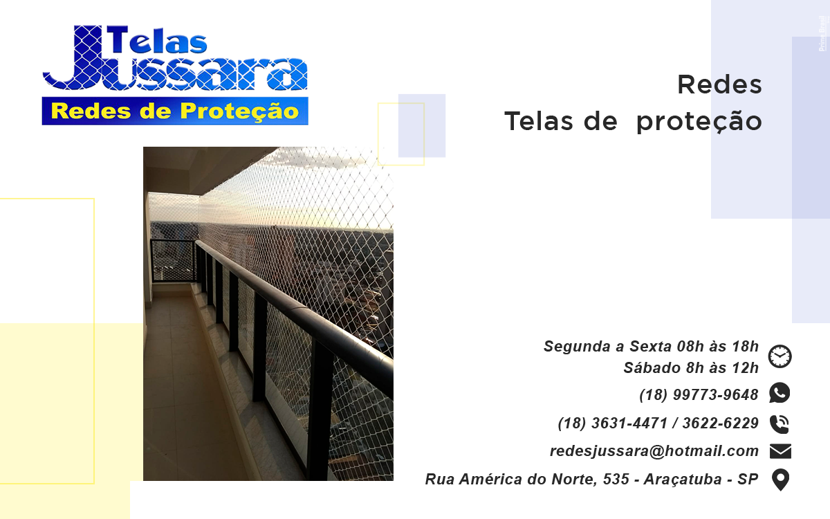 Telas Jussara redes de proteção Marília - Área 17 - Seu guia de empresas em São José do Rio Preto e região.