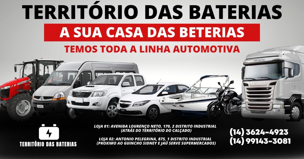 Território das Baterias - Casa de Baterias Automotivas em Brotas-SP - Área 17 - Seu guia de empresas em São José do Rio Preto e região.