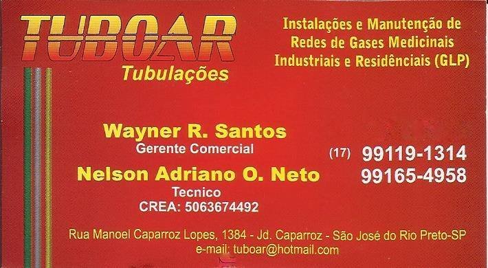 Tuboar Tubulações São José do Rio Preto - Área 17 - Seu guia de empresas em São José do Rio Preto e região.