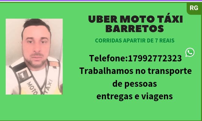 whatsapp17992772323 - Moto Taxi Barretos 24Horas Barretos - Área 17 - Seu guia de empresas em São José do Rio Preto e região.